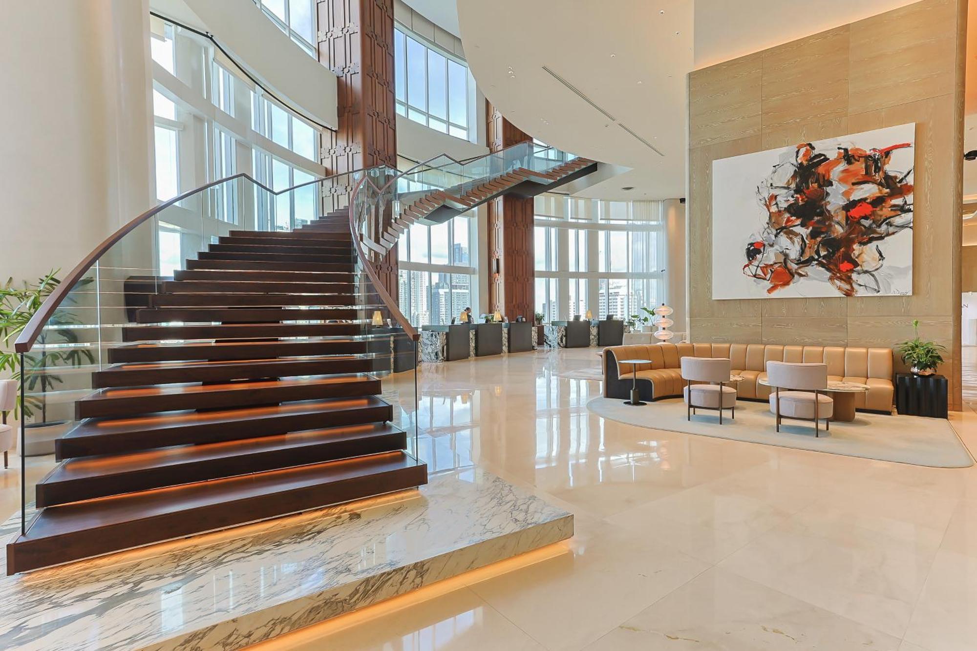 Centara Grand At Centralworld Banguecoque Exterior foto Lobby